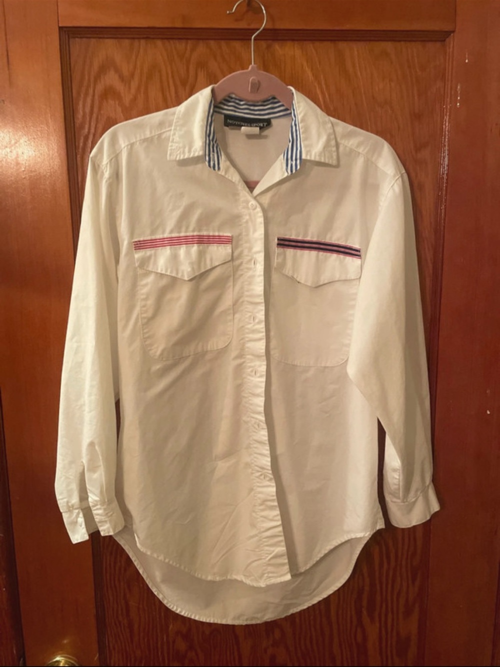 Notches Sport Vintage 1980s White Button-down Shirt